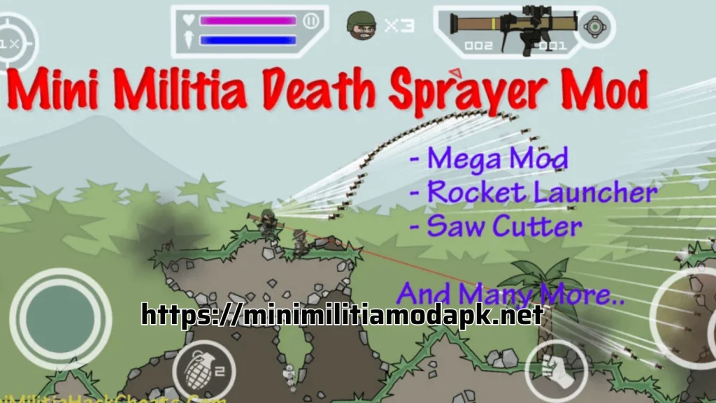 Mini militia death sprayer mod apk featured image 